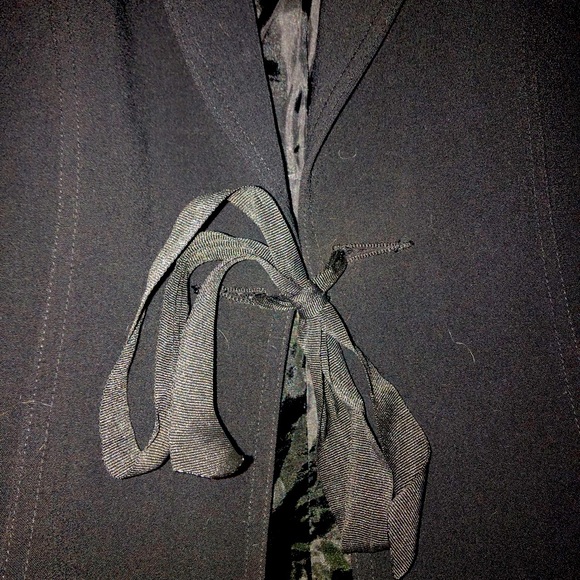 Motherhood black maternity suit jacket with ribbon connector in medium. - Picture 3 of 4